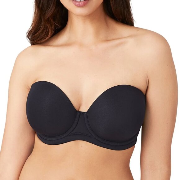 Wacoal Women's 38DDD Red Carpet Strapless Underwire Bra Black 854119 - Picture 1 of 5